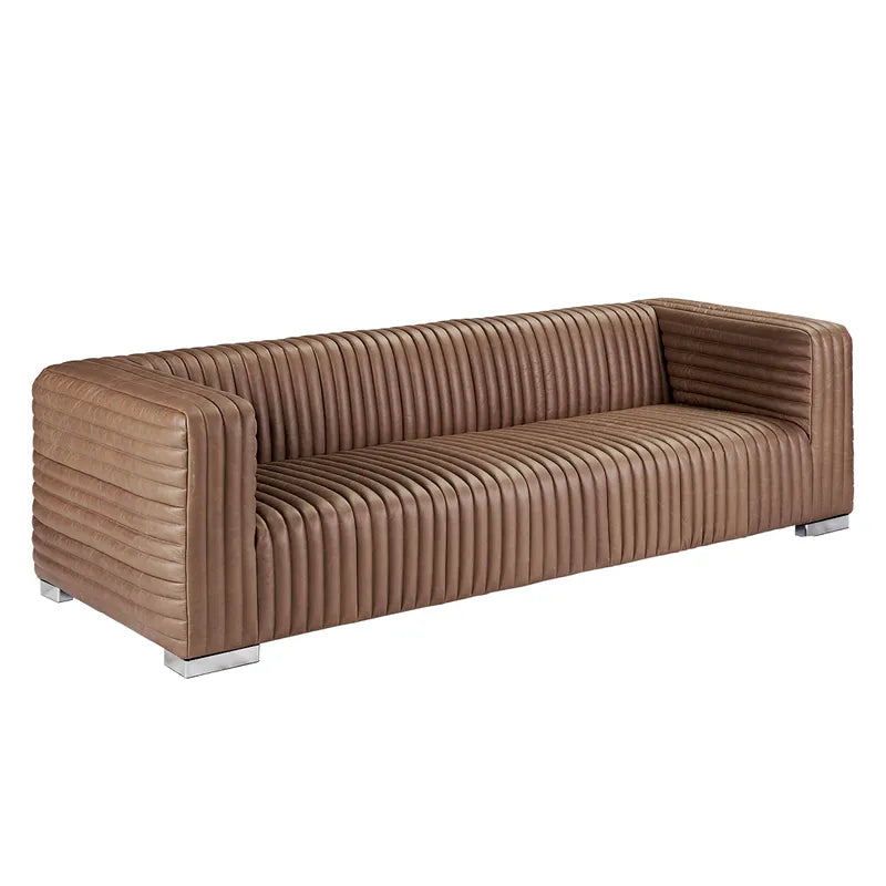 Granger 3 Seater Sofa - Dark Brown Leather