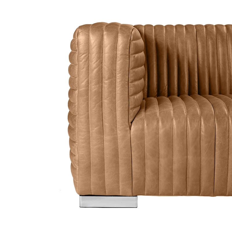 Granger 3 Seater Sofa - Light Brown Leather