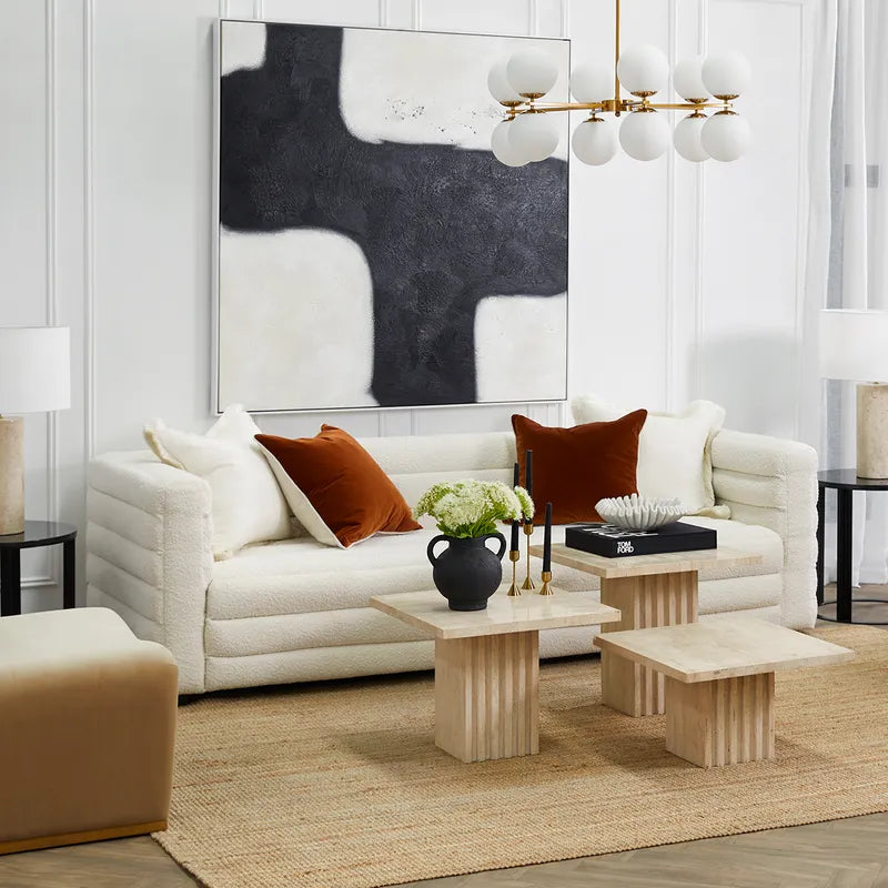 Colorado 3 Seater Sofa - White Boucle