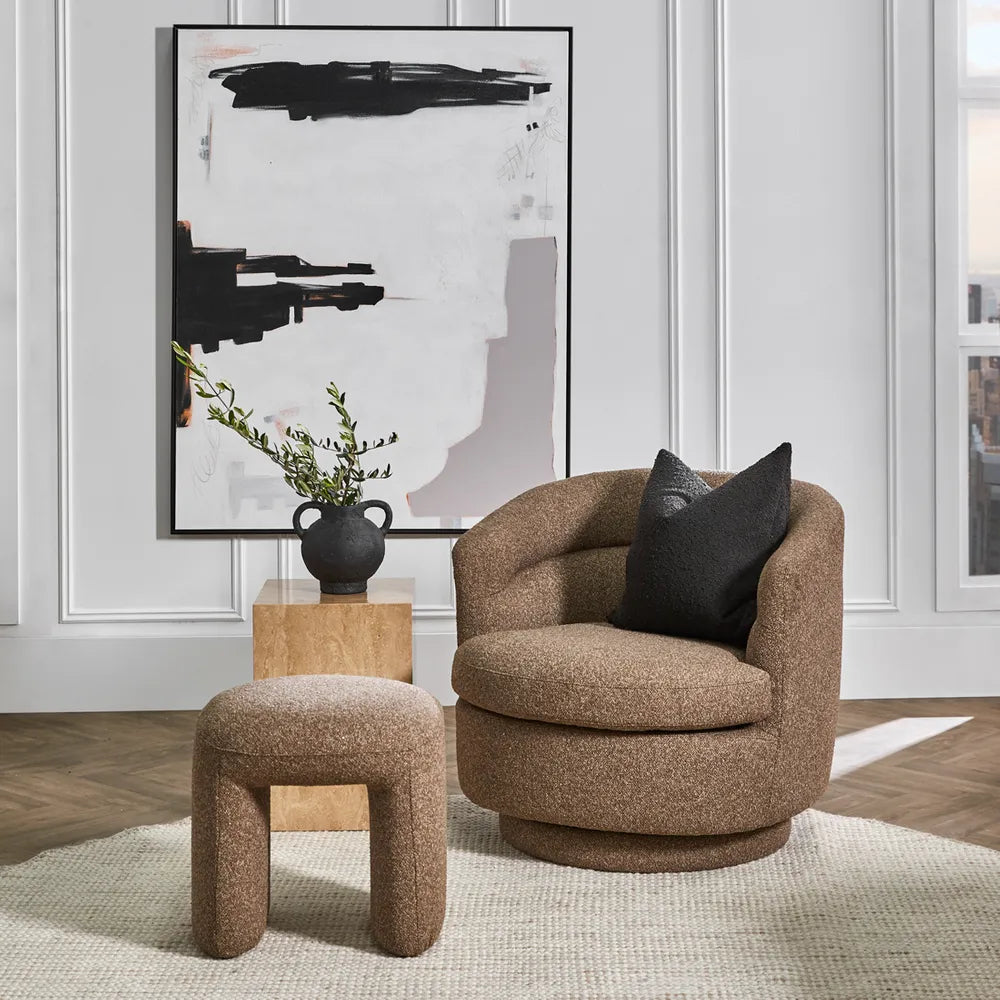 Holly Swivel Armchair - Cocoa Mocha