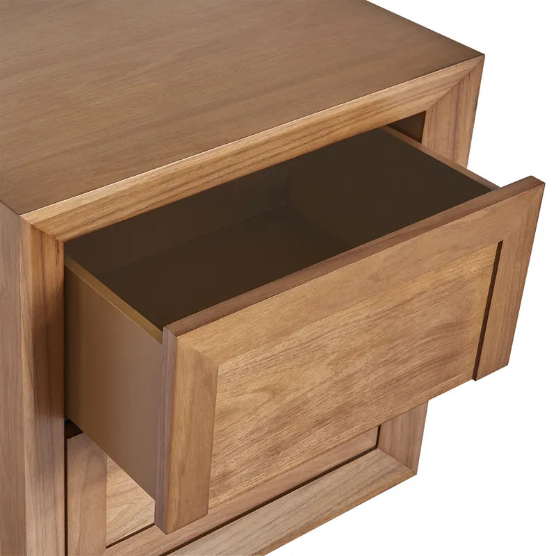 Balmain Tall Bedside Table - Walnut