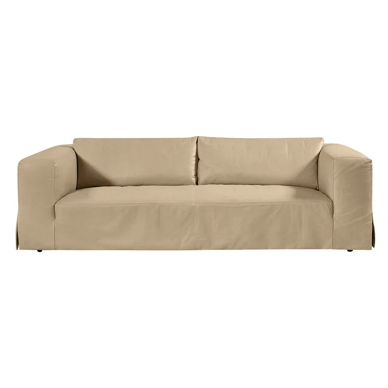 Pomona 3 Seater Sofa - Cappuccino Cream Leather