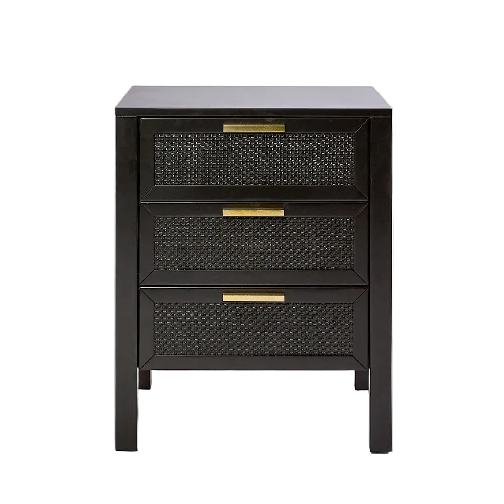 Santorini Bedside Table With 3 Drawers