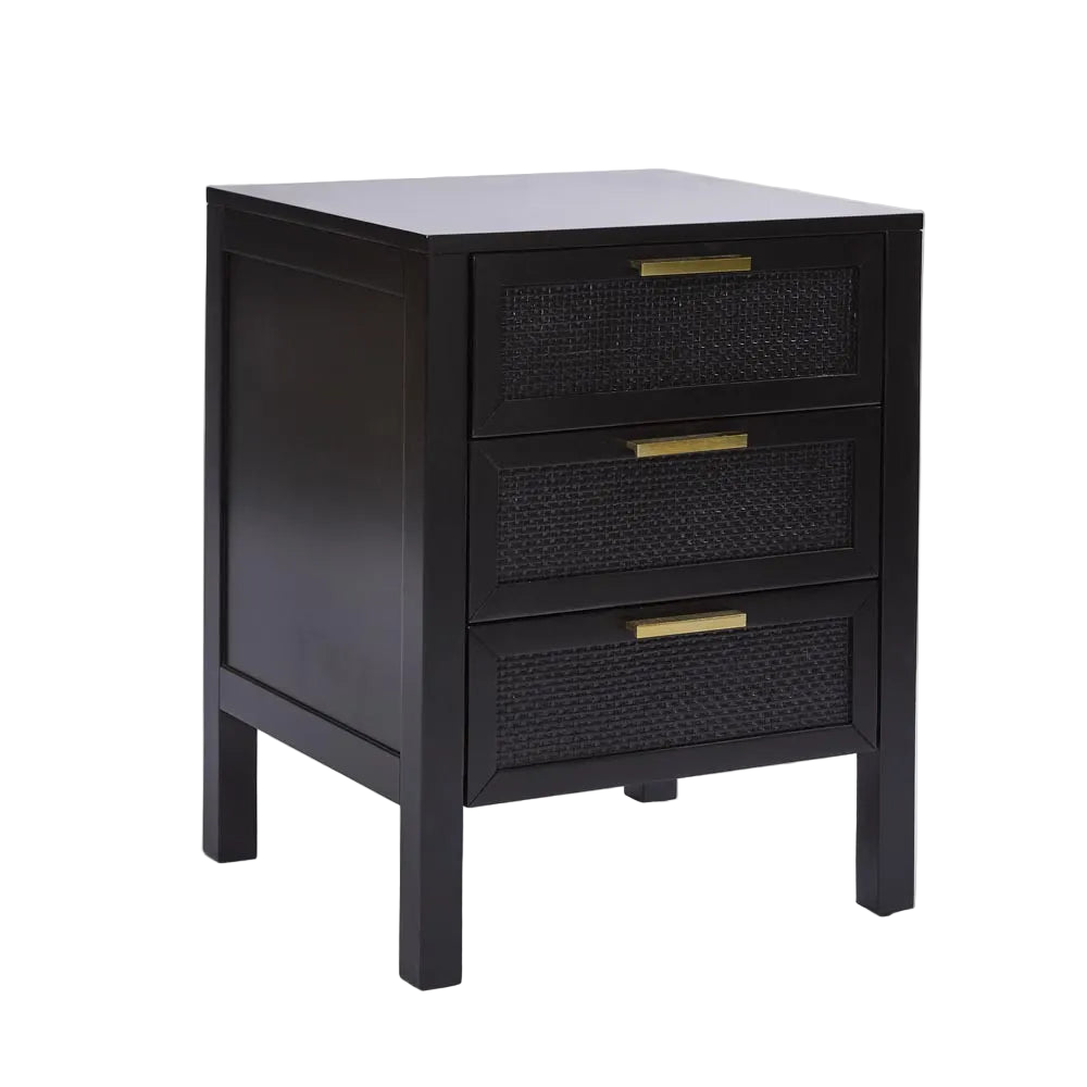 Santorini Bedside Table With 3 Drawers