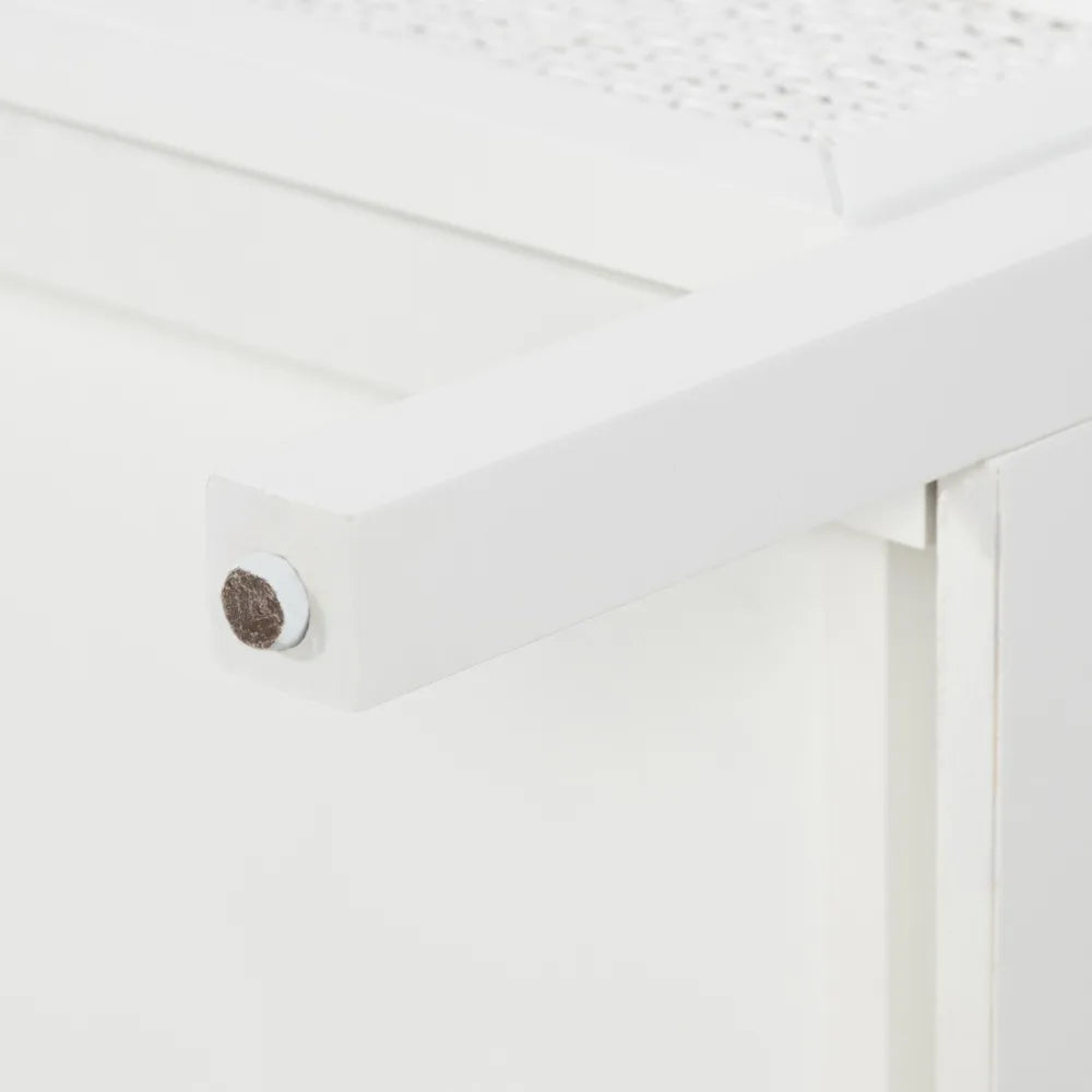 Santorini Bedside Table With 3 Drawers - White