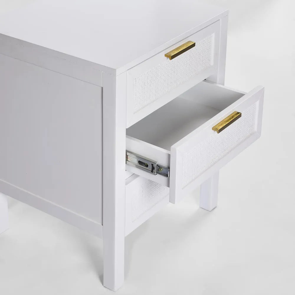 Santorini Bedside Table With 3 Drawers
