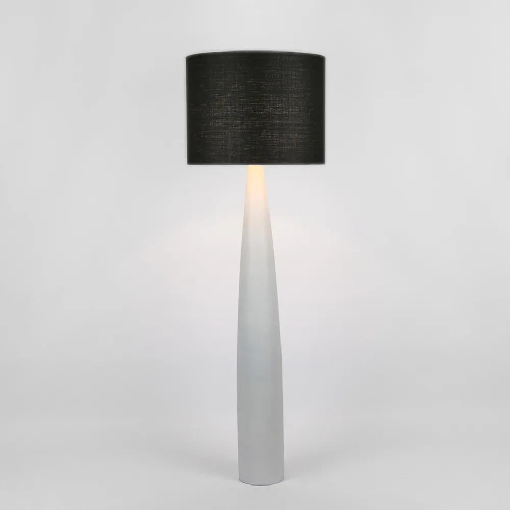 Samson Floor Lamp - White - Black Shade