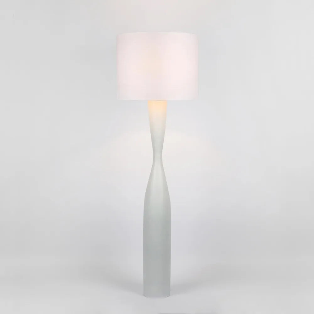 Callum Floor Lamp Base - White - White Shade