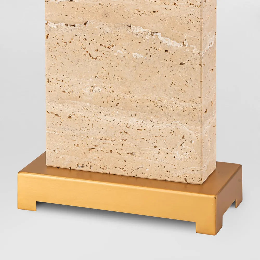 Ashley Travertine Table Lamp With Shade