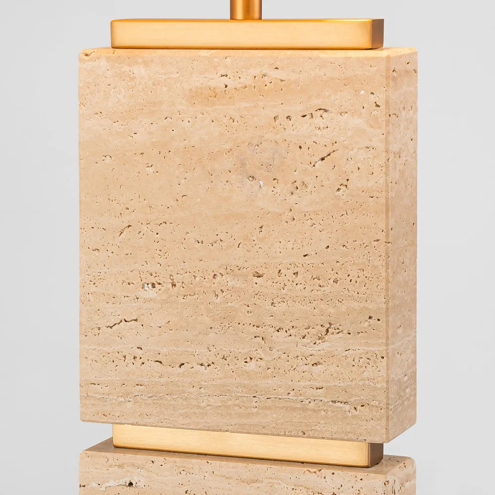 Ashley Travertine Table Lamp With Shade