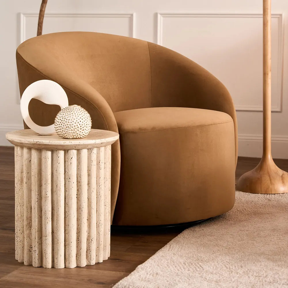 Sierra Swivel Armchair - Toffee