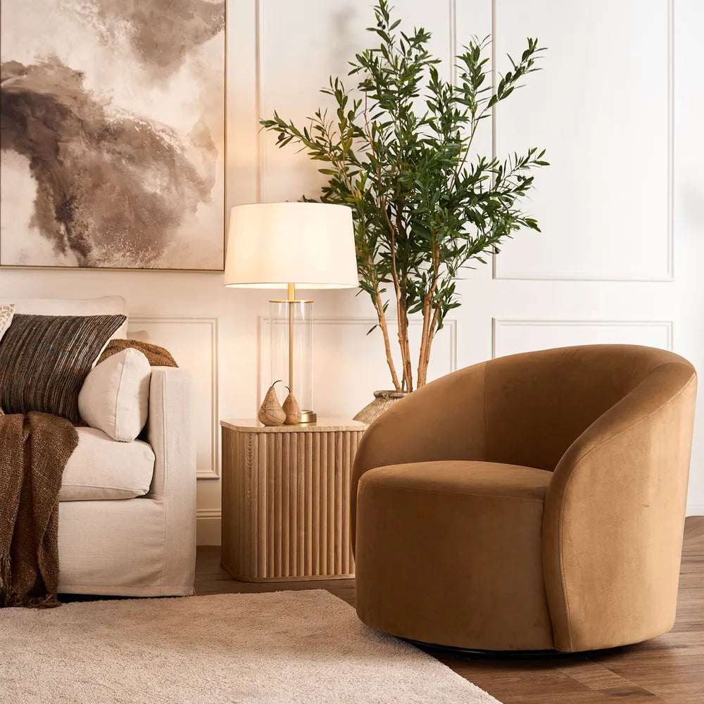 Sierra Swivel Armchair - Toffee