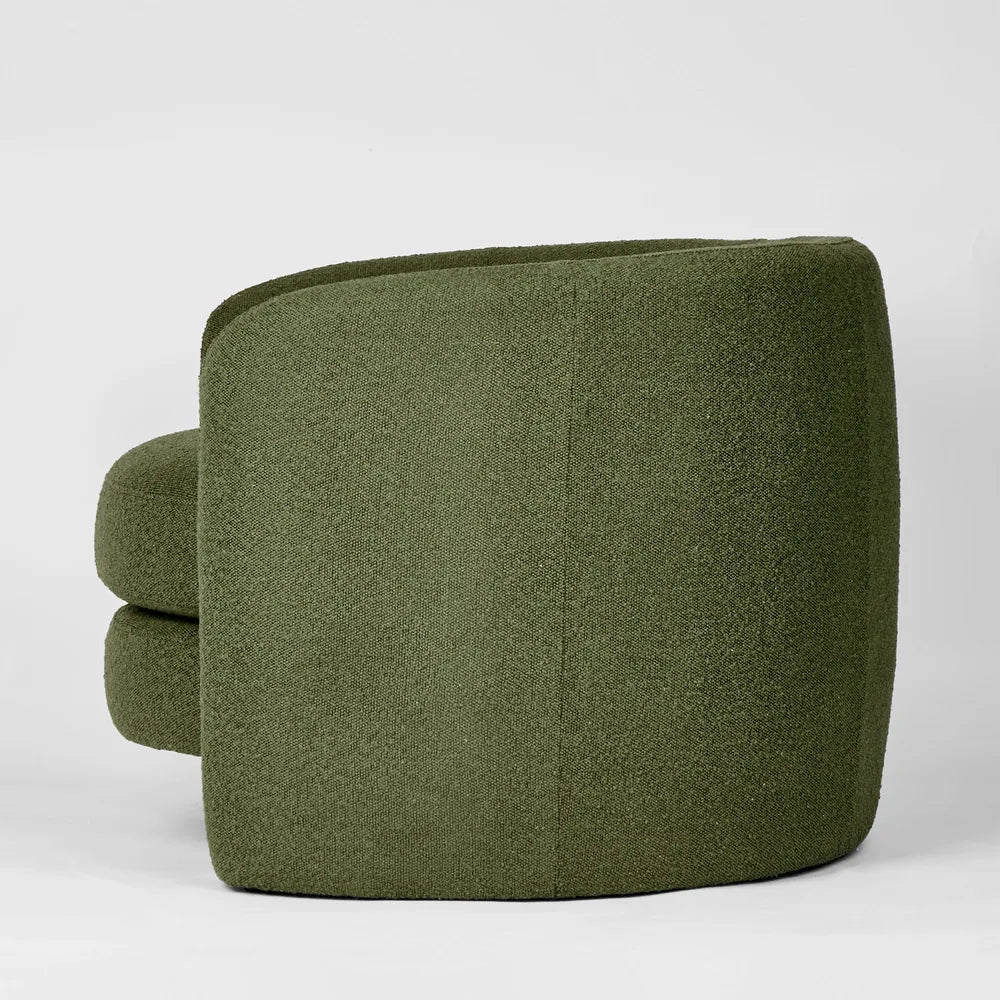 Cora Lounge Chair - Olive Boucle