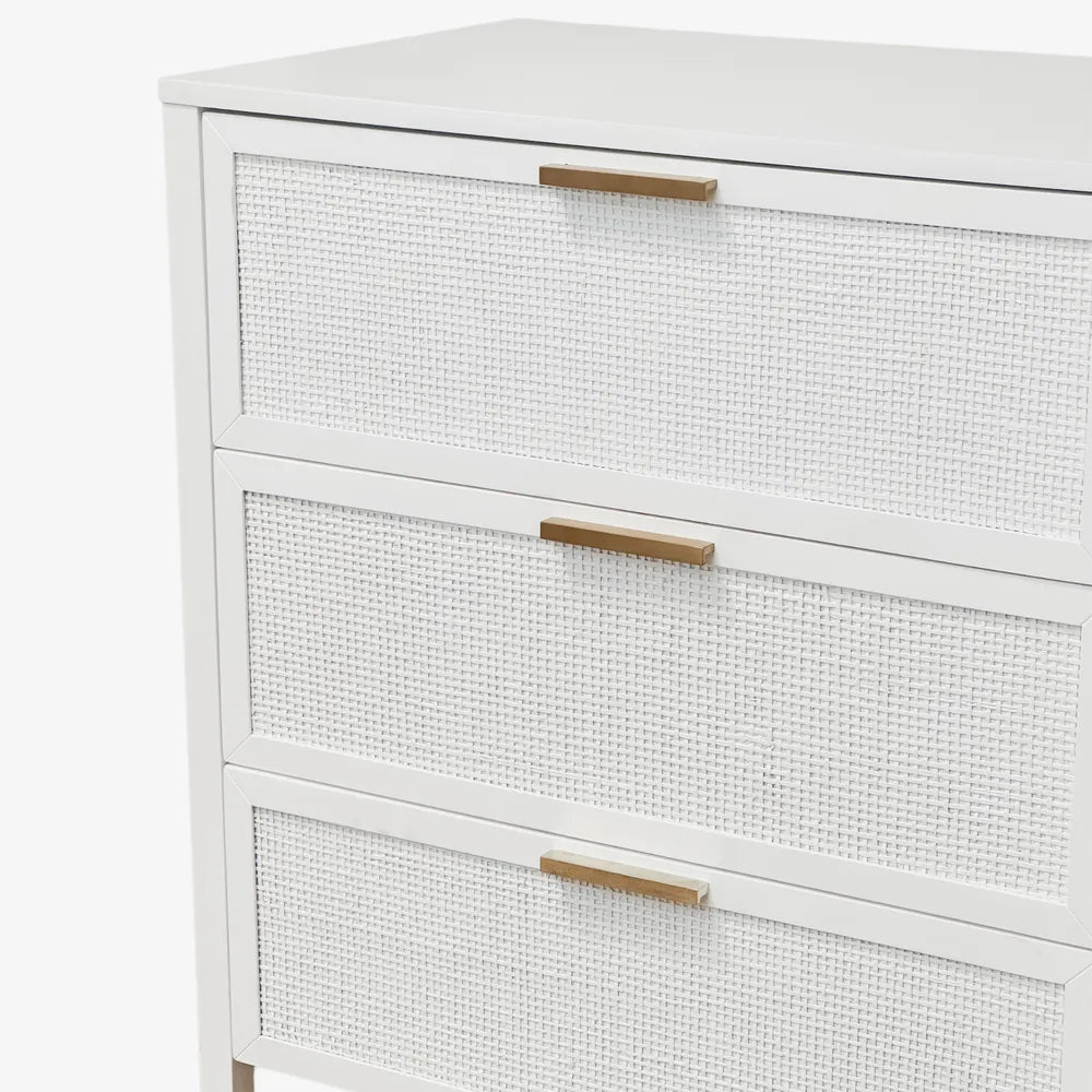 Santorini Dresser 6 Drawers - White
