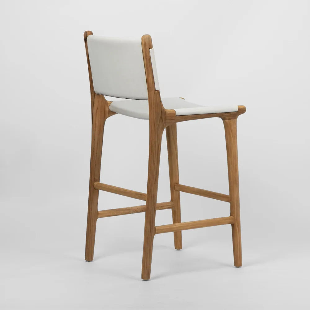 Marvin Bar Stool High Back - White