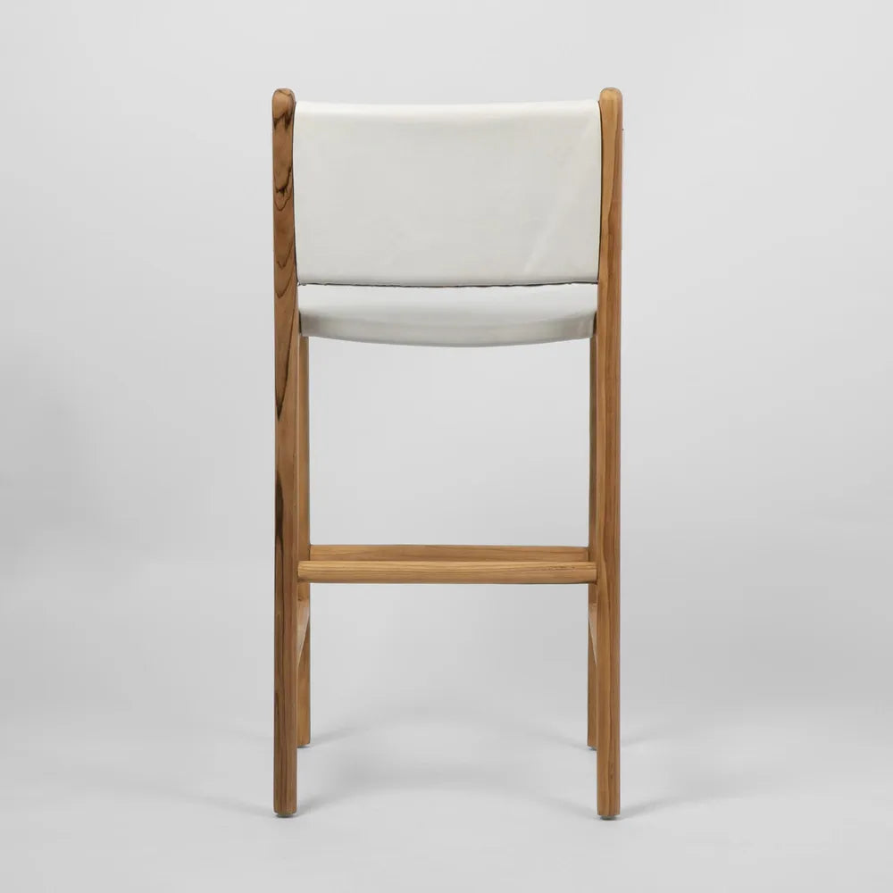 Marvin Bar Stool High Back - White