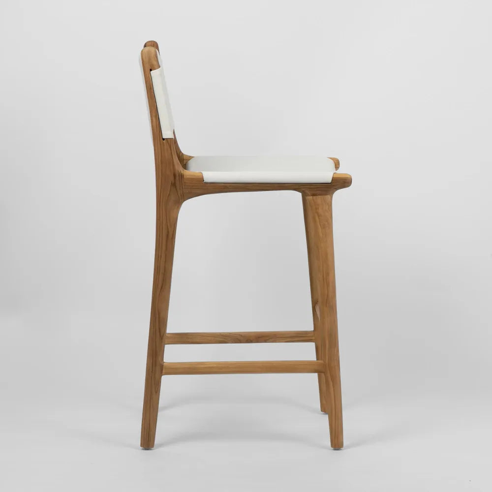 Marvin Bar Stool High Back - White