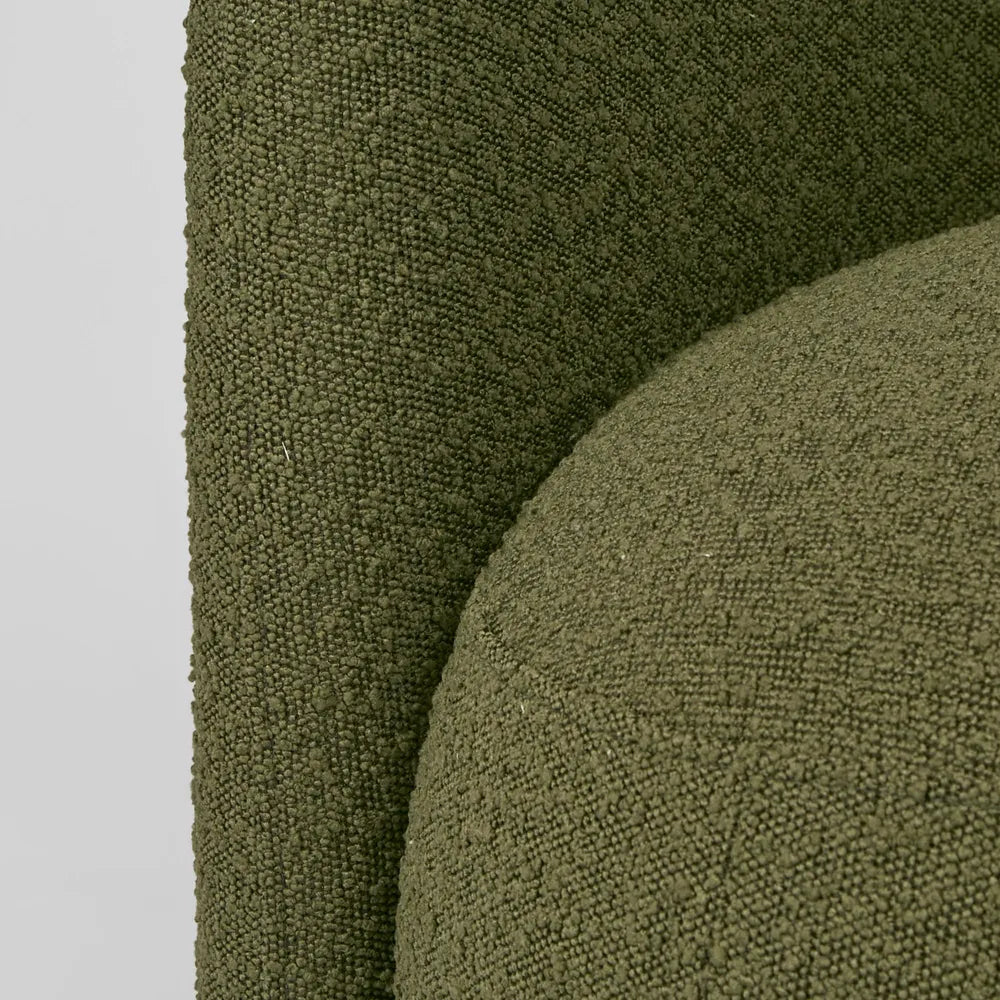 Plume Lounge Chair - Olive Boucle