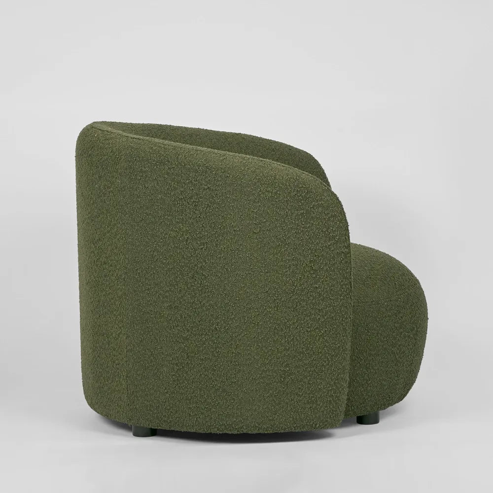 Plume Lounge Chair - Olive Boucle