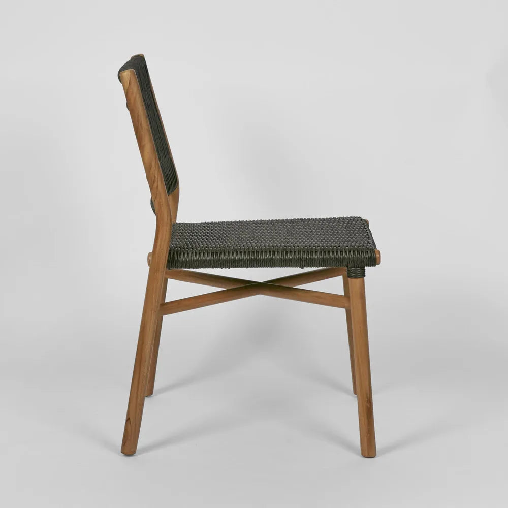 Wategos Teak Indoor/Outdoor Dining Chair- Charcoal
