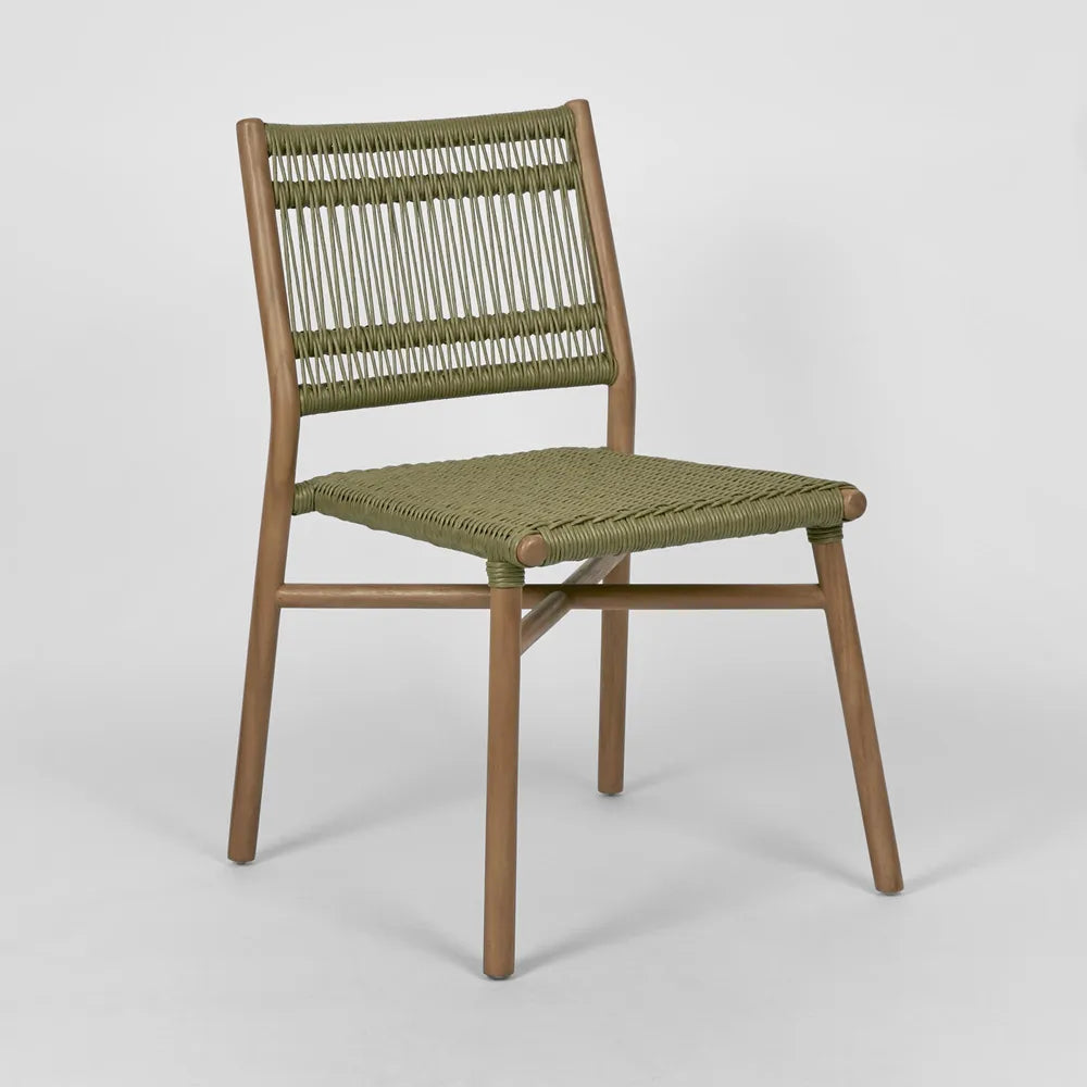 Wategos Teak Indoor/Outdoor Dining Chair- Olive Green