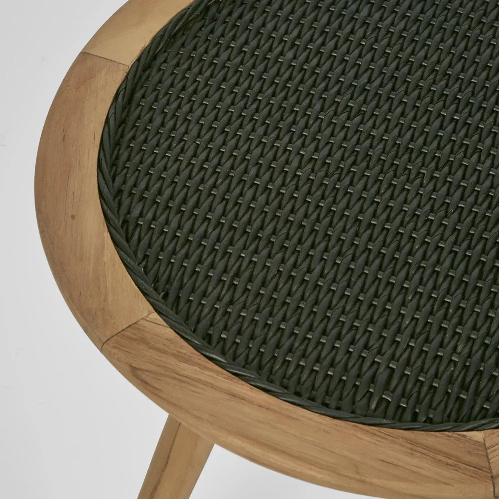 Cove Teak Outdoor Side Table - Black