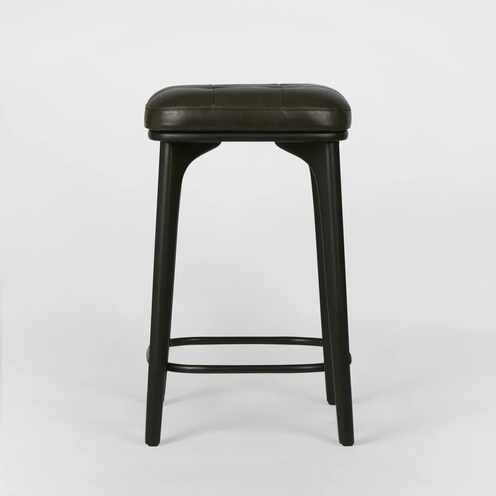 Carlton Leather Bar Stool - Black