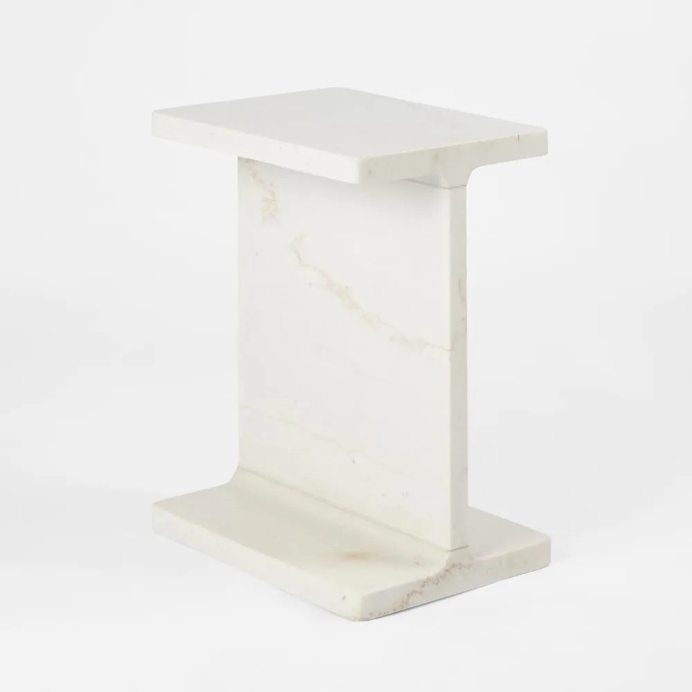 Iza I Beam Side Table - White