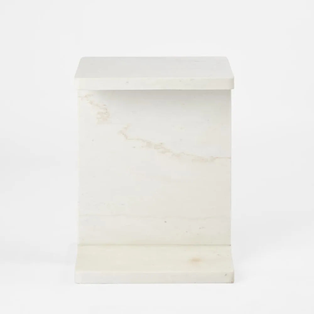 Iza I Beam Side Table - White