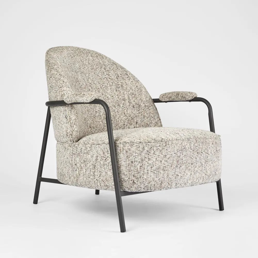 Bon Armchair - Black/Grey Fabric