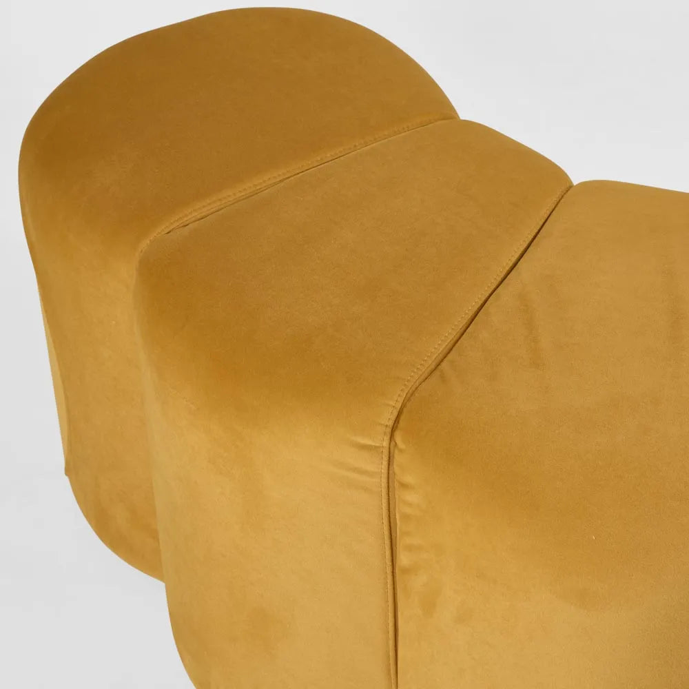 Ridge Bench Ottoman - Mustard