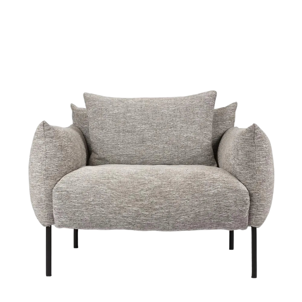 Giano Armchair - Grey Fleck