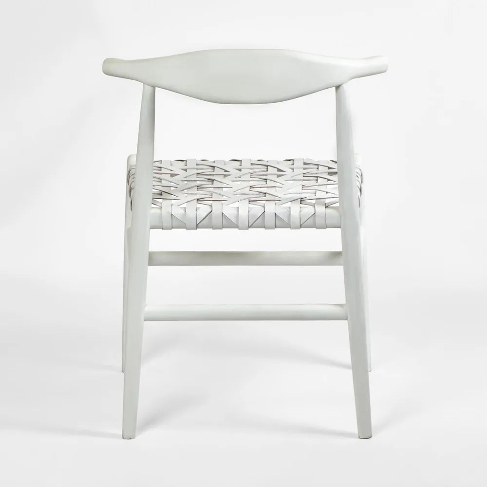 Sorren Dining Chair - White Leather