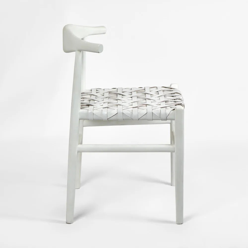 Sorren Dining Chair - White Leather