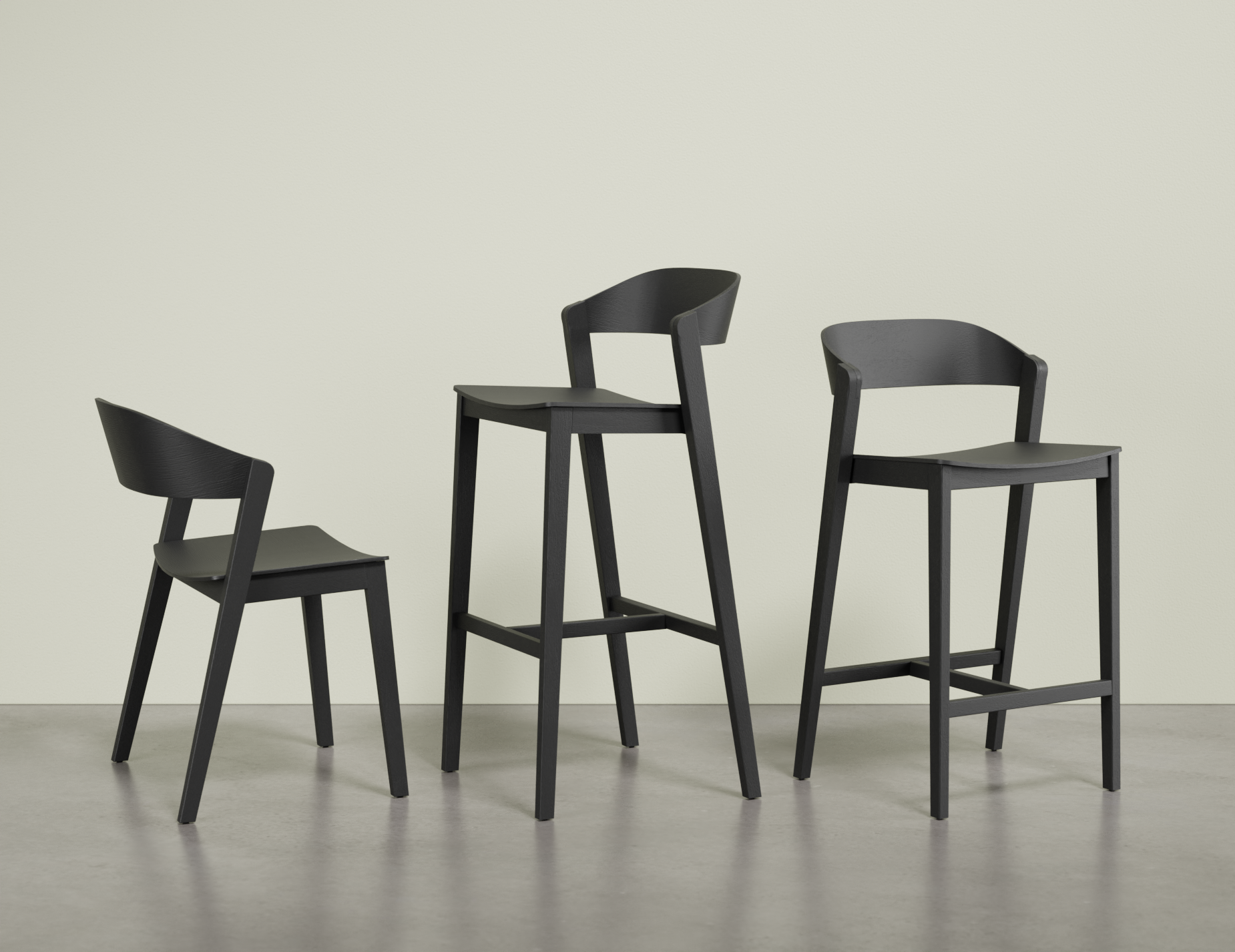 Grayson Bar Stool - Black Ash