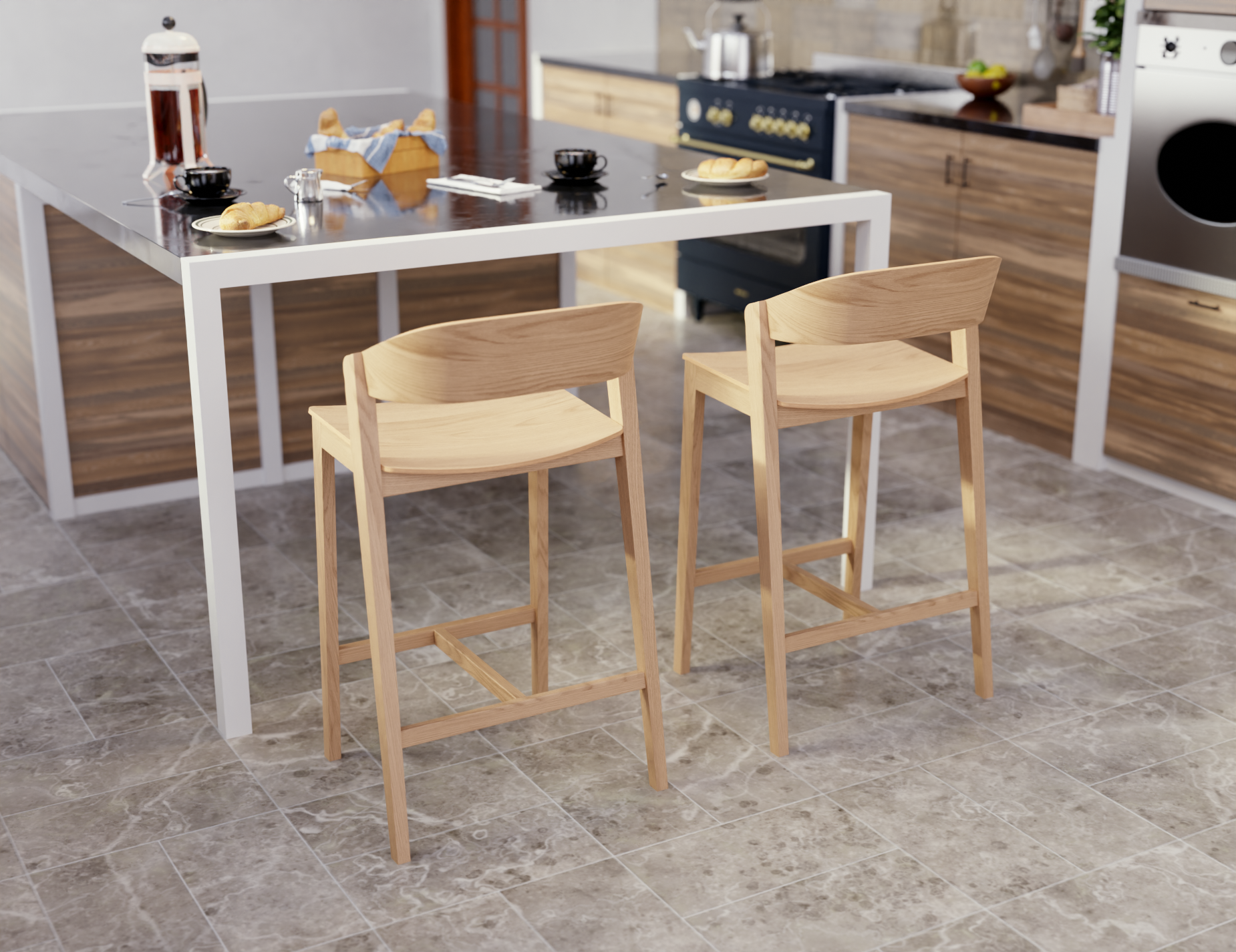 Grayson Bar Stool - Natural Ash