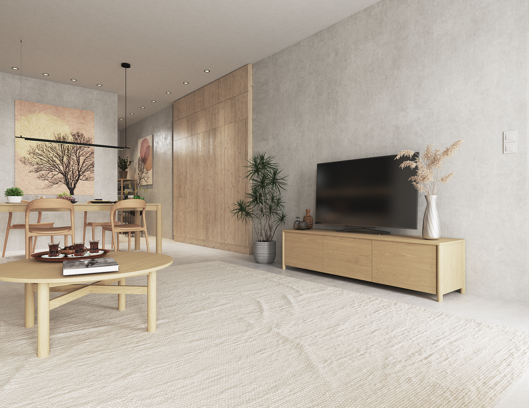 Nordica Solid Oak Round Coffee Table