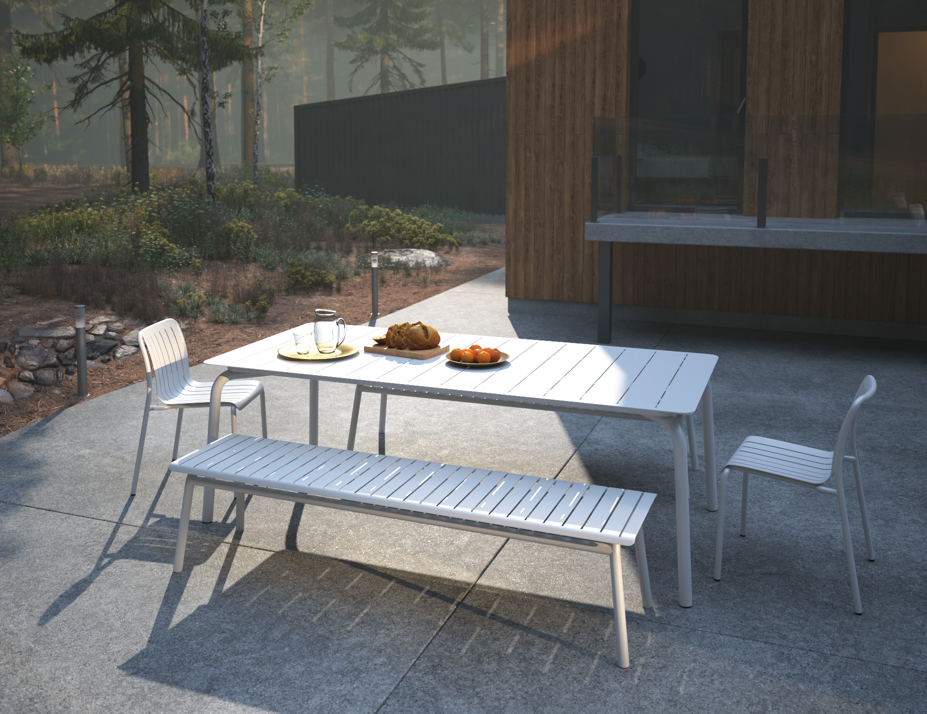 Roku Dining Table - Matt White
