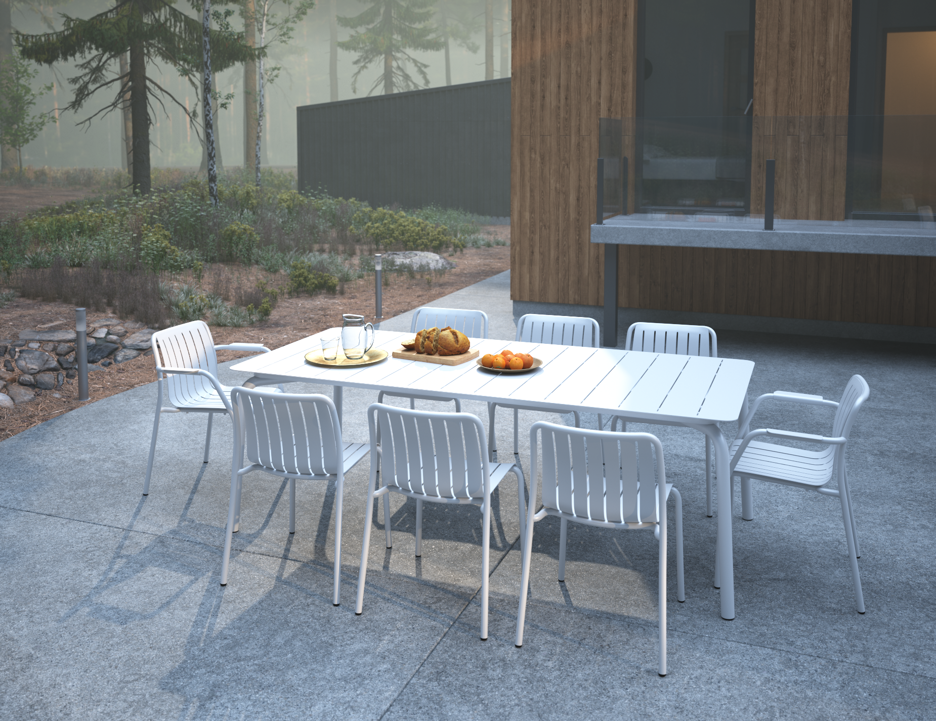 Roku Dining Chair - Outdoor - Matte White