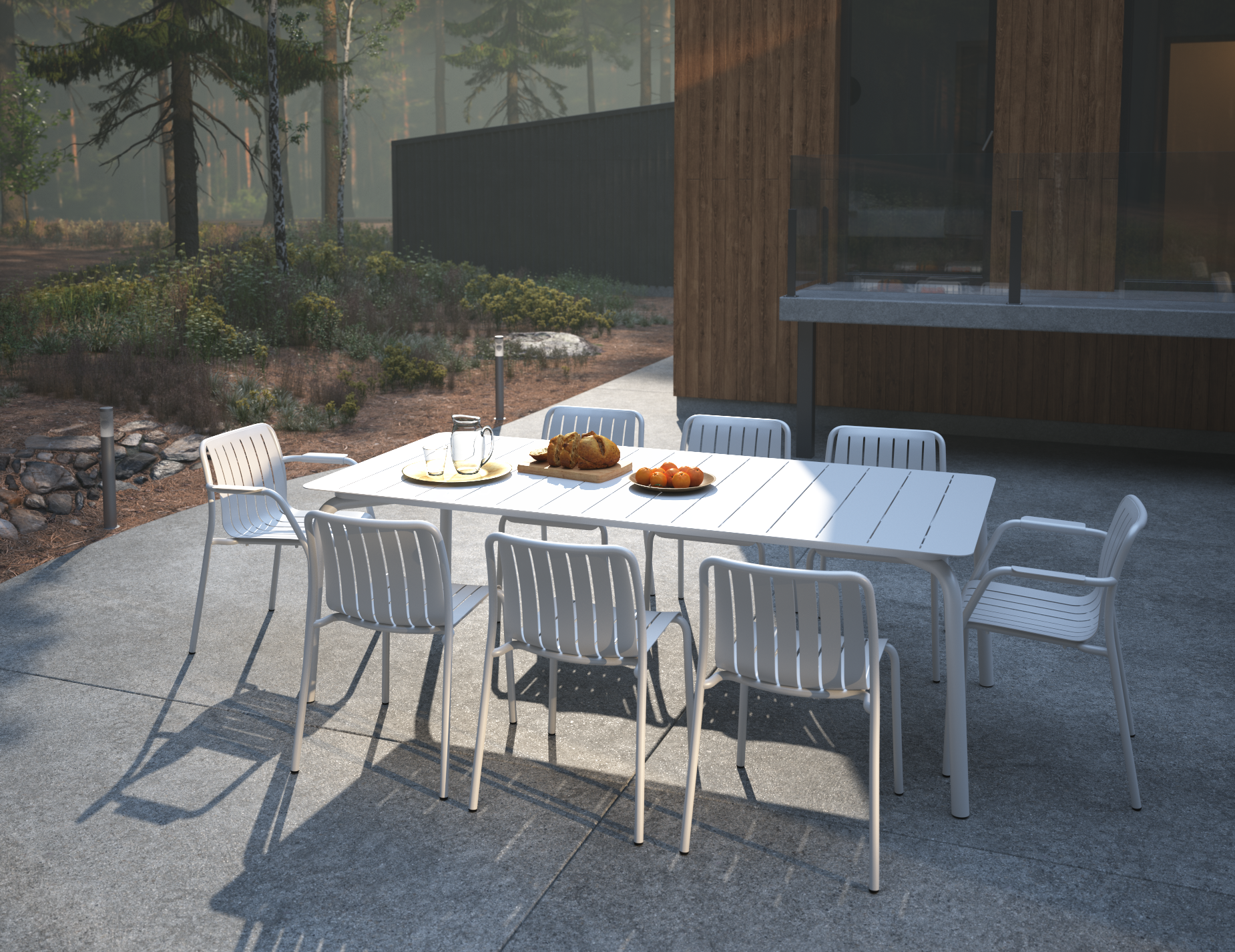Roku Dining Table - Matt White