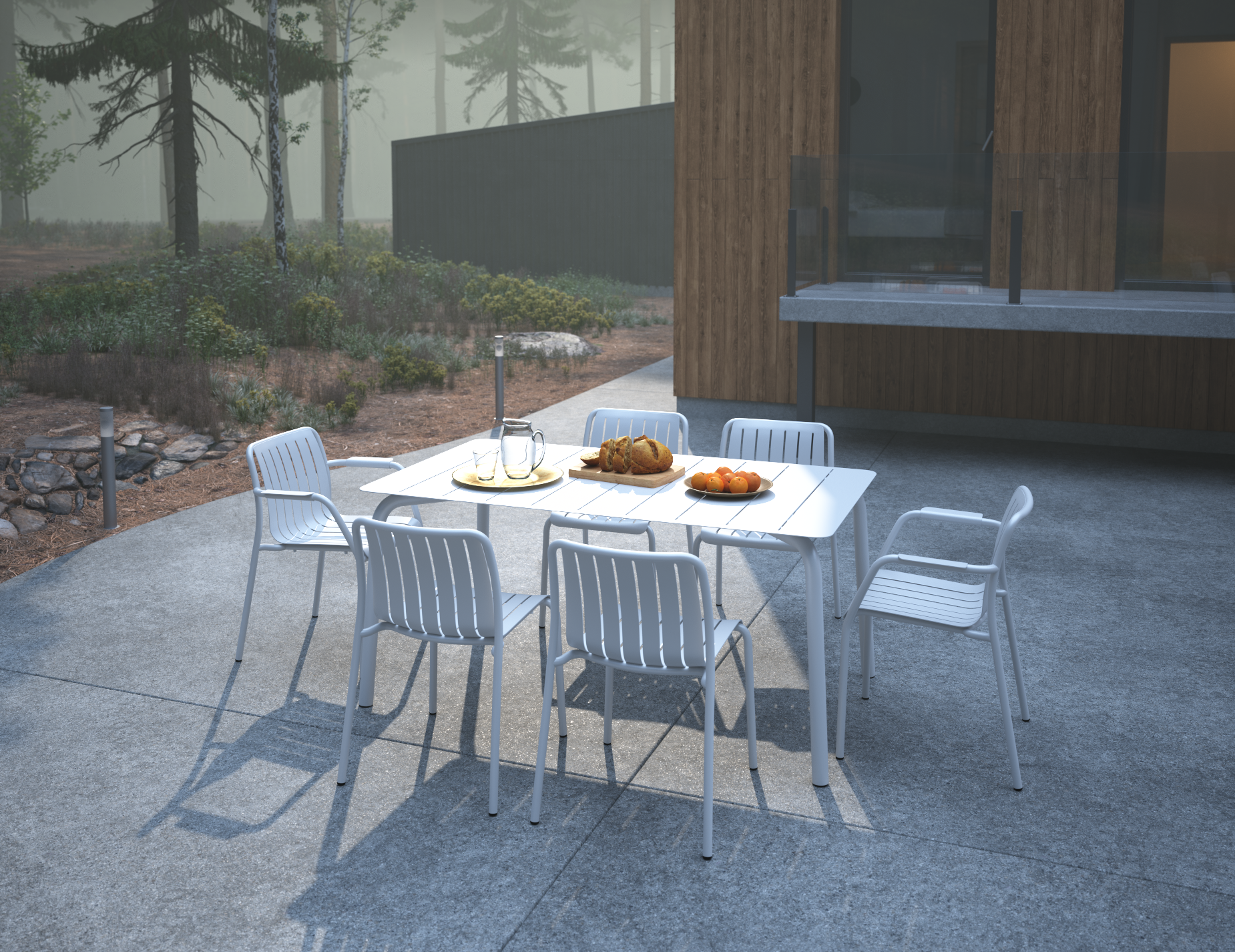 Roku Dining Table - Matt White