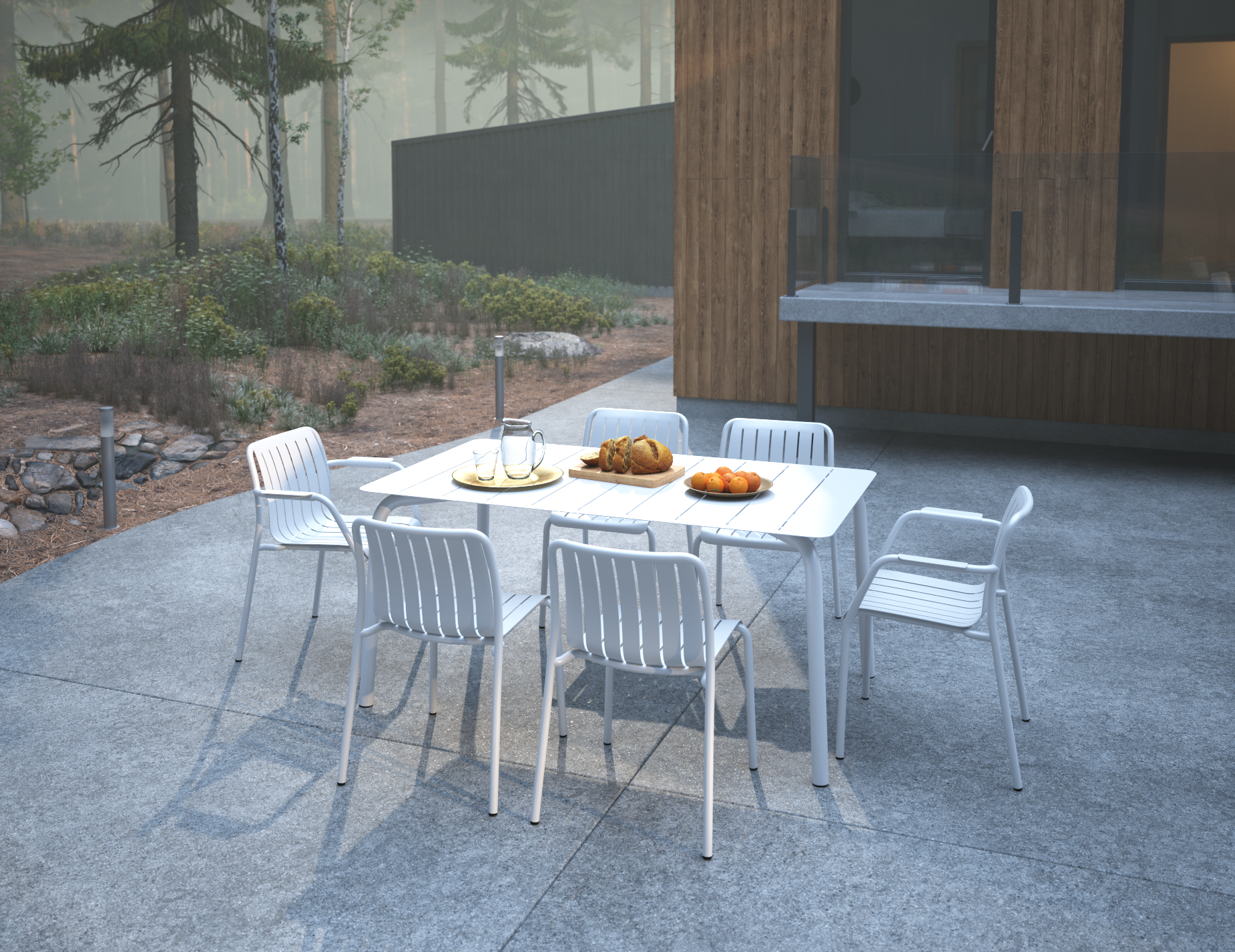 Roku Dining Chair - Outdoor - Matte White