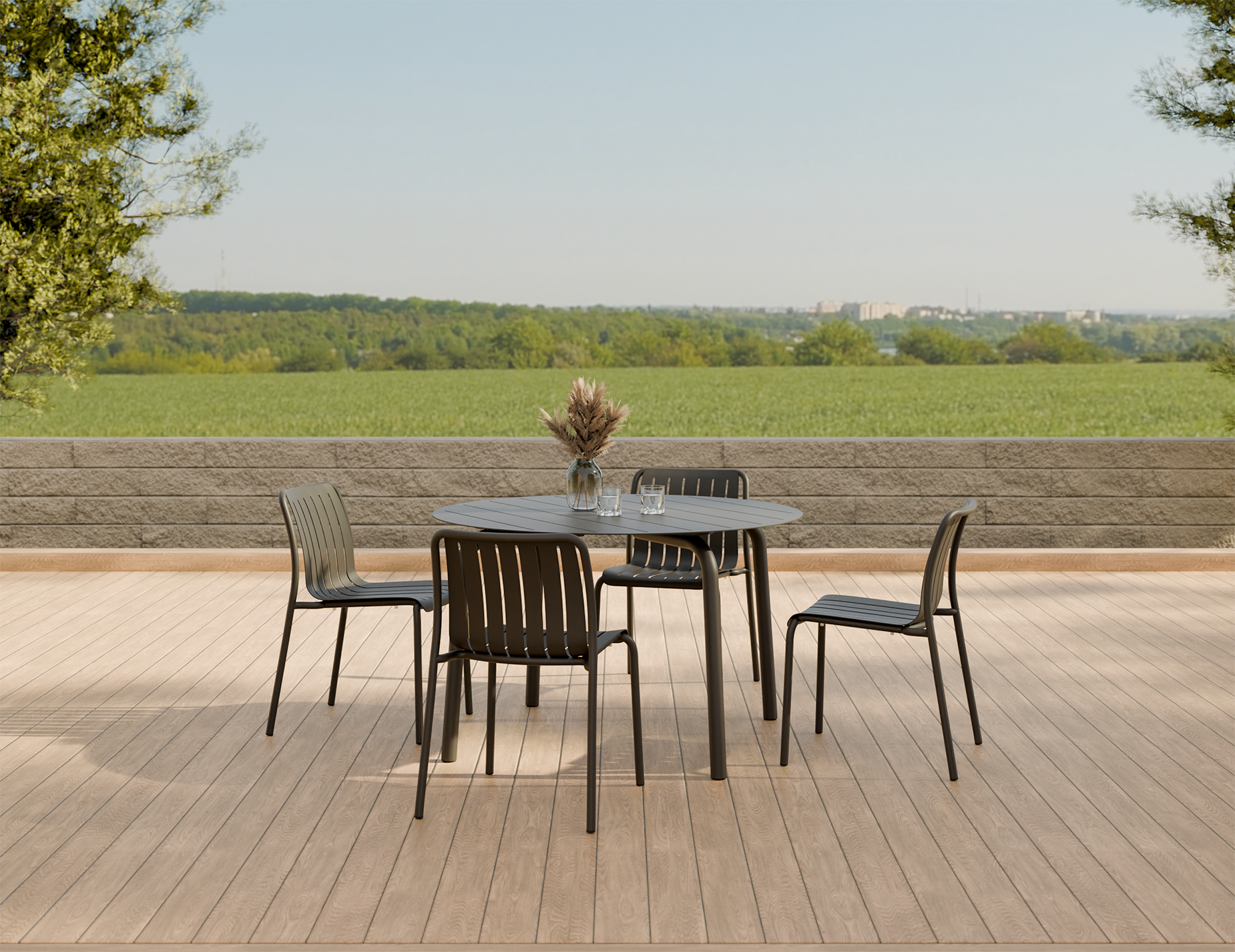 Roku Round Dining Table - Outdoor