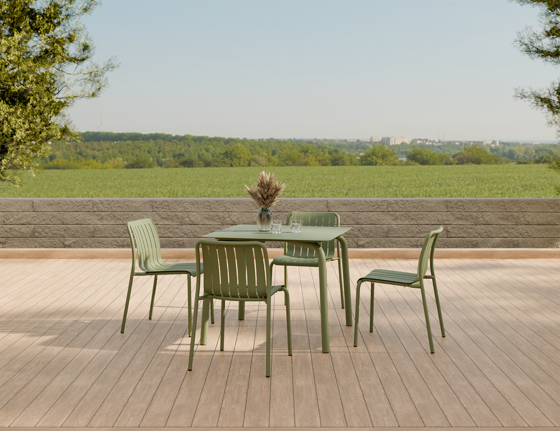Roku Square Dining Table - Outdoor