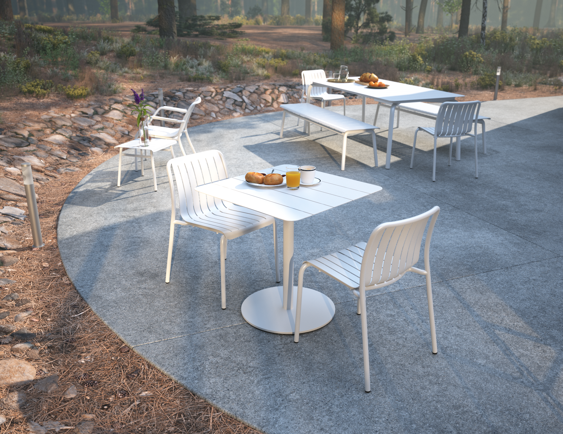 Roku Dining Chair - Outdoor - Matte White
