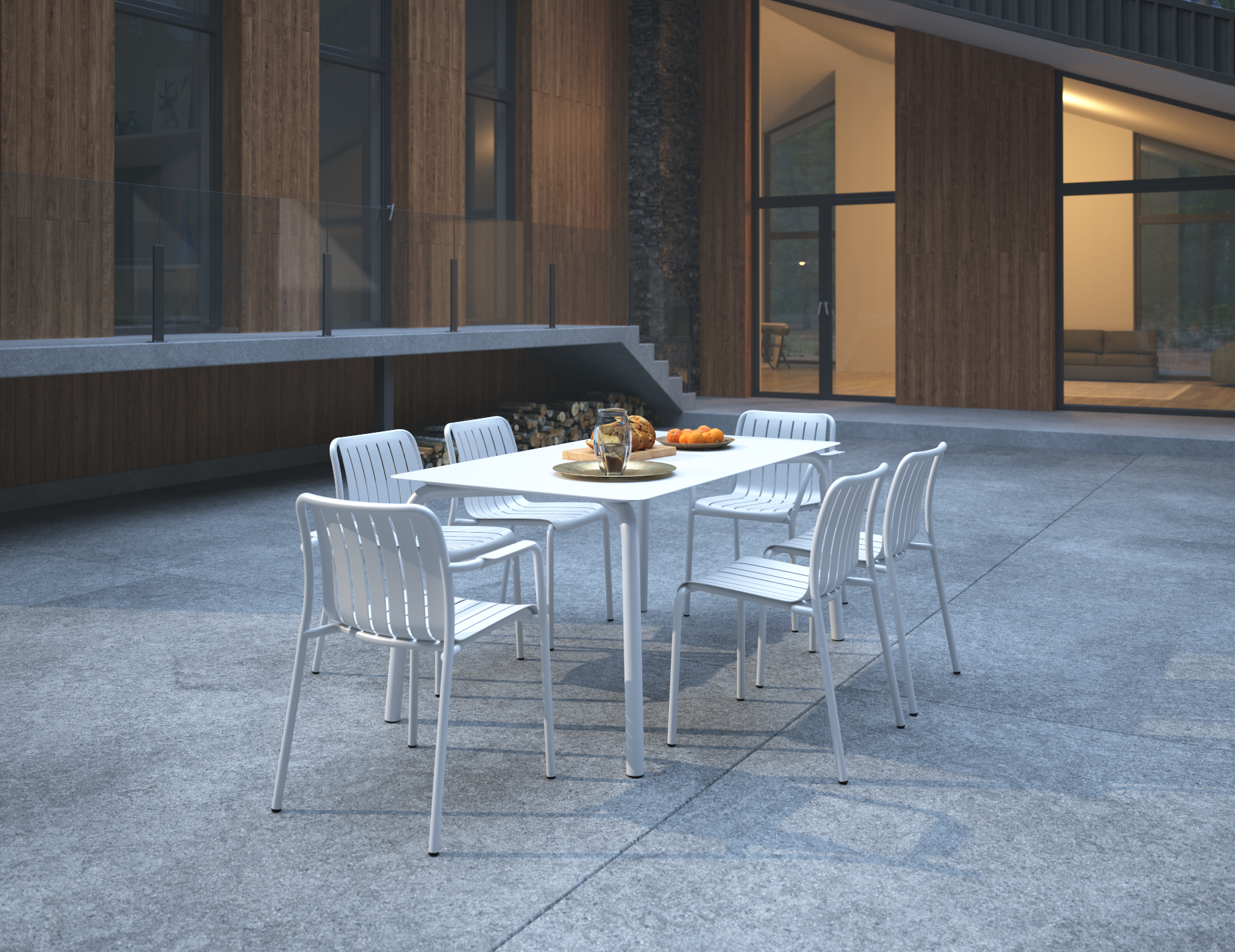 Roku Dining Table - Matt White
