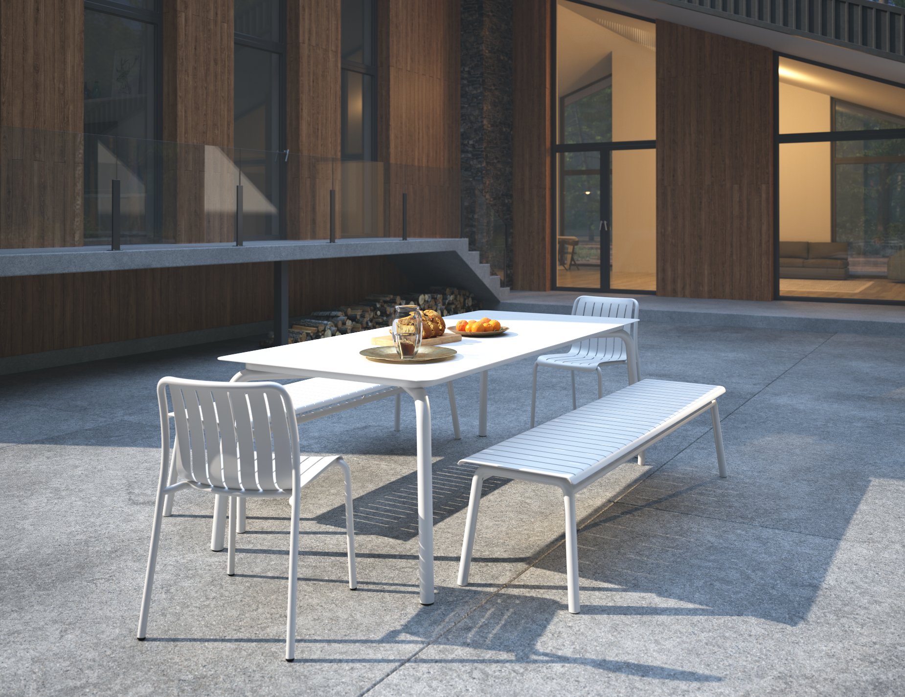 Roku Dining Table - Matt White