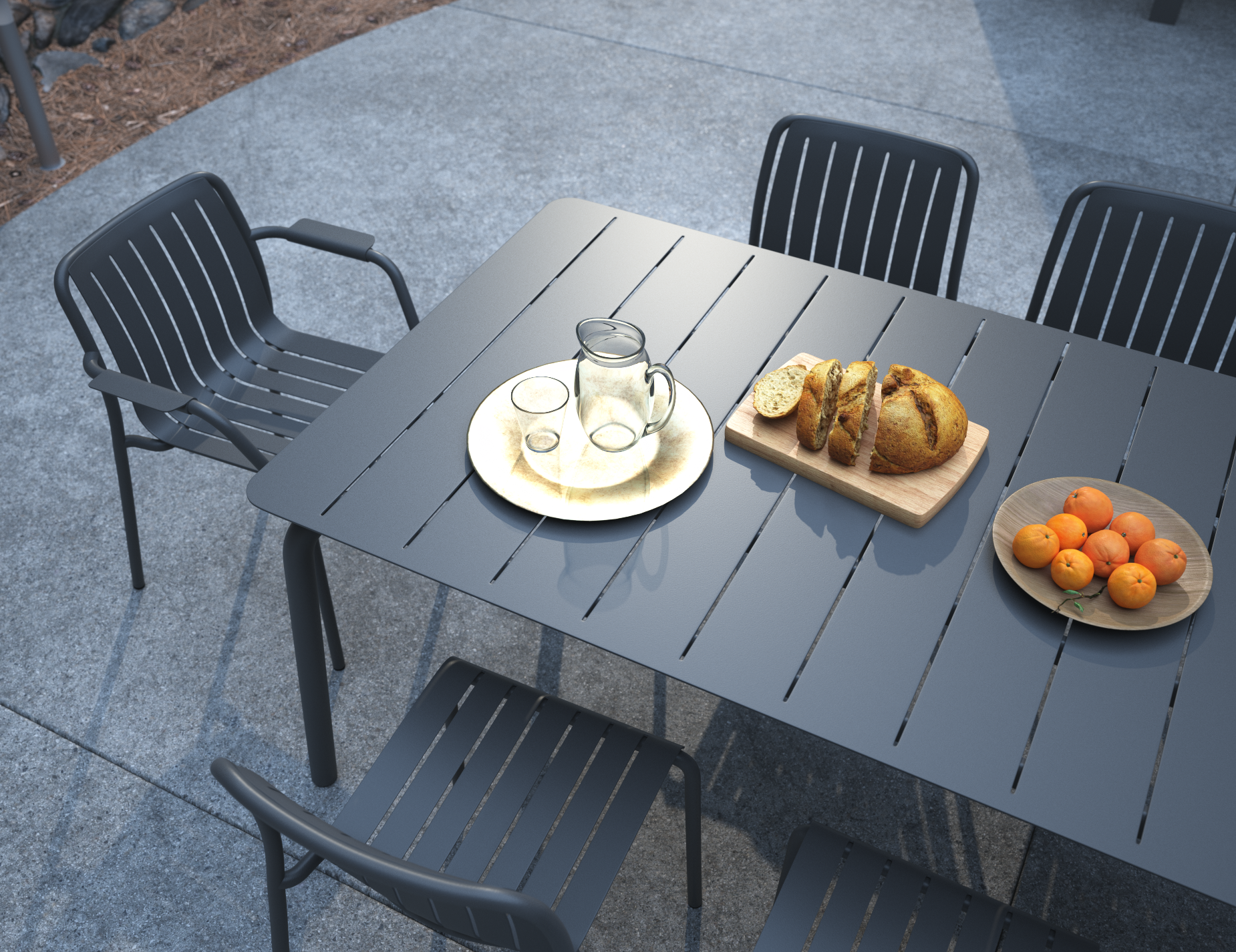 Roku Dining Table - Matte Charcoal