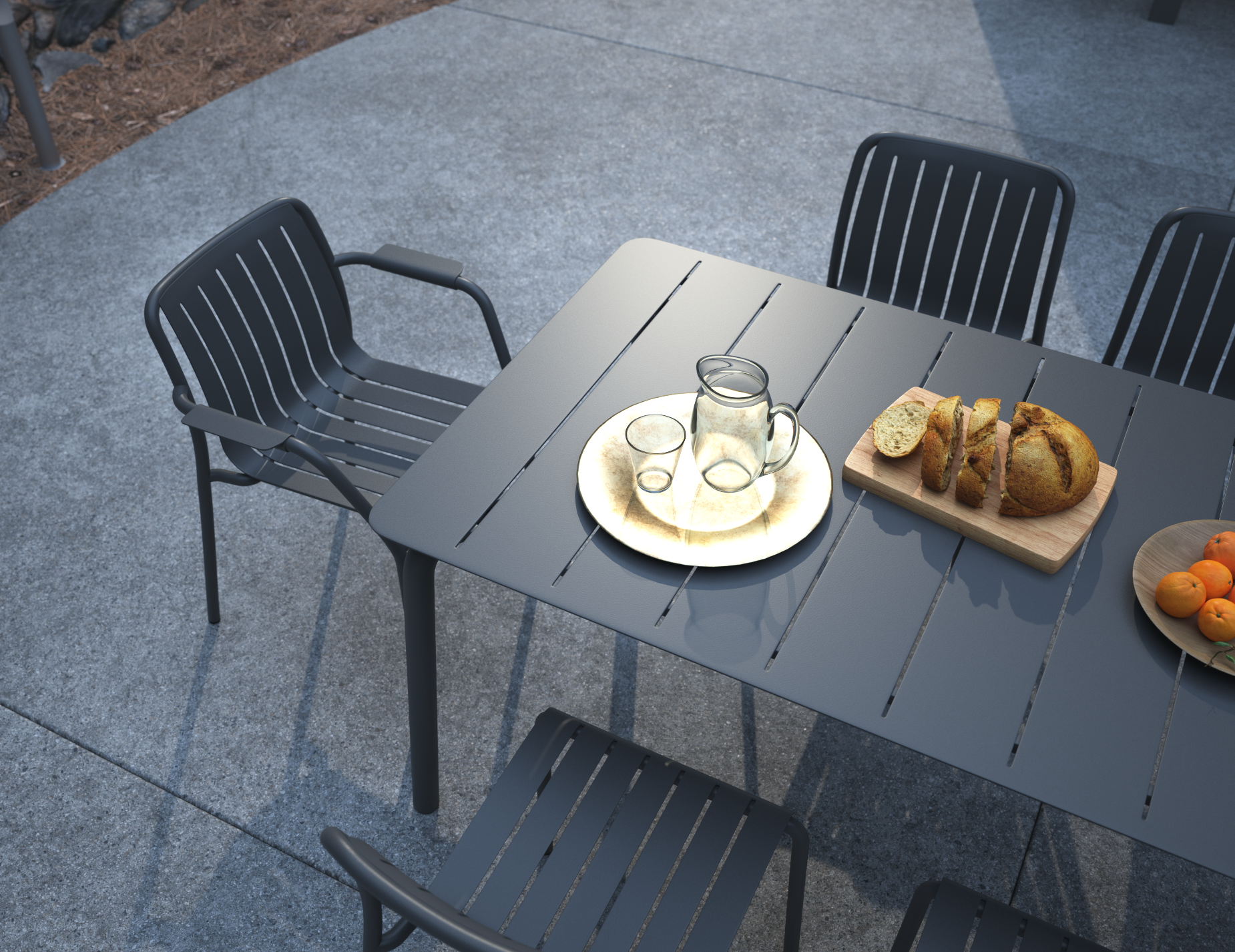 Roku Dining Table - Matte Charcoal