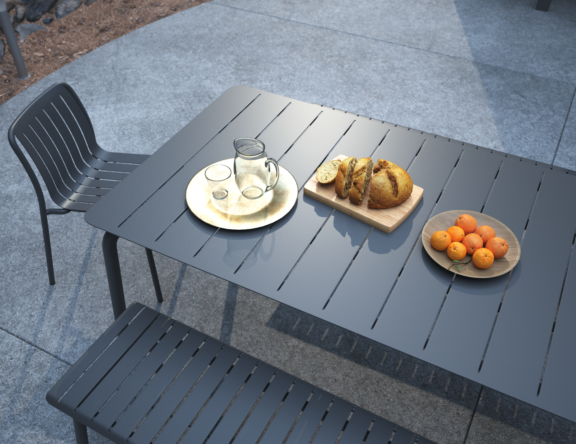 Roku Dining Table - Matte Charcoal